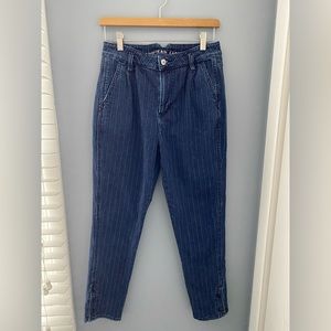 American Eagle Striped Mom Jeans